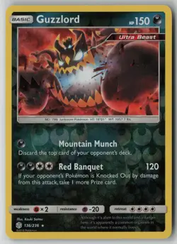 Guzzlord 136/236 Pokemon Reverse Holo Cosmic Eclipse Rare Near Mint Card (NM) 2 - Image 1