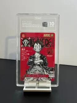 TAG GEM MINT 10 Monkey D. Luffy SR Promo 2025 ST21-014 One Piece Japanese Card-6 - Image 1