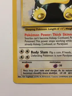 Pokemon TCG Snorlax Card 30/130 Base Set 2 Vintage Non-Holo Rare - Image 3