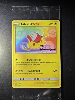 SEALED Pokemon Ash's Pikachu SM108 Black Star "I Choose You" Promo Card TCG SM - Image 1