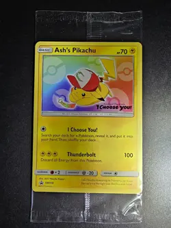 SEALED Pokemon Ash's Pikachu SM108 Black Star "I Choose You" Promo Card TCG SM - Image 2