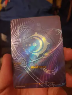 2025 League of Legends Riftbound English TCG Card Mind Rune OGN·089b/298 Alt Art - Image 1