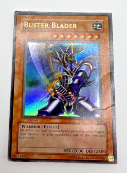 Vintage Yu-Gi-Oh! Buster Blader Ultra Rare (PSV-050, 1st Edition) DAMAGED - Image 1