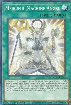 YUGIOH CARD 3 X MERCIFUL MACHINE ANGEL LDS2-EN092 1ST EDITION - Image 1
