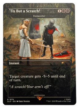 MTG 'Tis But a Scratch! - Dismember (Borderless) | Monty Python SLD Regular M/NM - Image 1