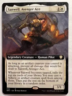 Sanwell, Avenger Ace - EXTENDED ART - MTG The Brothers War: Commander - NM Rare - Image 1