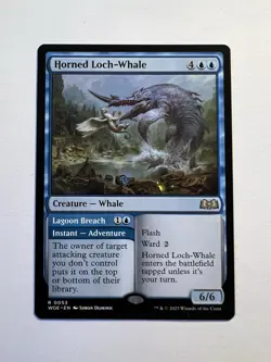 Horned Loch-Whale / Lagoon Breach - MTG Wilds of Eldraine - NM - Image 1