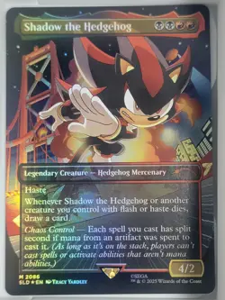 1x - Shadow the Hedgehog - FOIL BORDERLESS #2086 - Sonic Secret Lair MTG - Image 1