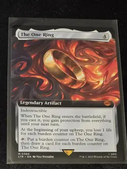 The One Ring Magic: The Gathering MTG LOTR Extended Art Borderless M 380 SP - Image 1