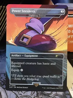 Power Sneakers Lightning Greaves #2099 NM/M MTG Magic Secret Lair Sonic Hedgehog - Image 1