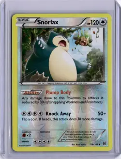 Snorlax 2015 BREAKthrough XY Reverse Holo 118/162 Pokemon TCG - Image 1