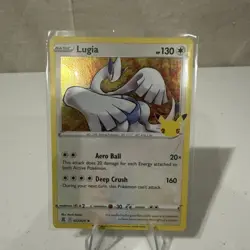 Pokemon Lugia 022/025 Holo Rare Celebrations 25th Anniversary MINT - Image 1