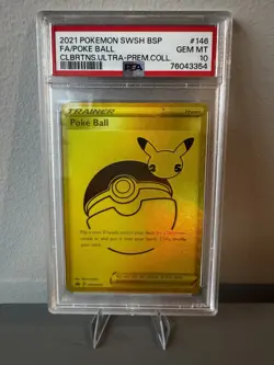 Pokemon Poke Ball Promo Celebrations 2021 SWSH146 PSA 10 Gem Mint Low Pop - Image 1