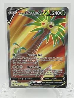 Pokemon TCG Alolan Exeggutor V (Full Art) Pokemon GO 071/078 Holo Ultra Rare - Image 1