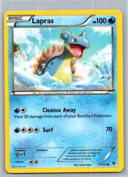 2013 Pokemon Black & White Lapras Plasma Blast 17/101 LP - Image 1