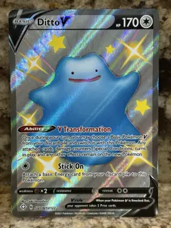 Ditto V SV118/SV122 Shining Fates Pokemon TCG - MINT - Image 1