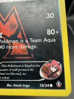 Pokemon Team Magma's Mightyena 19/34 Double Crisis Regular MP - Image 5