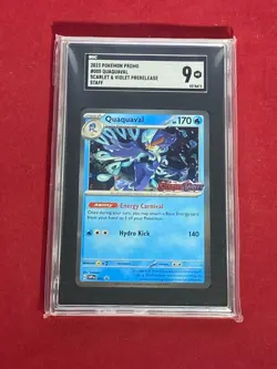 Pokemon Graded 9 Quaquaval Staff Prerelease Promo 005 - Image 1