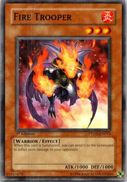 Fire Trooper PTDN-EN013 Yu-Gi-Oh! 1st Edition Light Play - Image 1