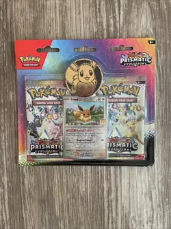 Pokemon TCG Prismatic Evolutions Eevee 2-Pack Blister Stamped Promo - Image 1