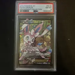 2016 Pokemon XY Generations Radiant Collection #RC32 Full Art Sylveon EX PSA 8 - Image 1