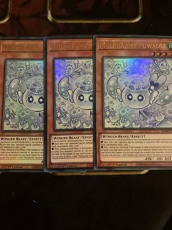 YUGIOH MULCHARMY FUWALOS ULTRA RARE RA04-EN050 x3 PLAYSET - Image 1