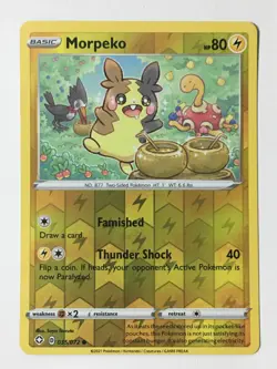 Morpeko 035/072 Reverse Holo Common Shining Fates Pokemon Pack Fresh - Image 1