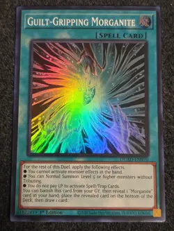 Yugioh Guilt-Gripping Morganite DUAD-EN070 1st Edition Super Rare NM - Image 1
