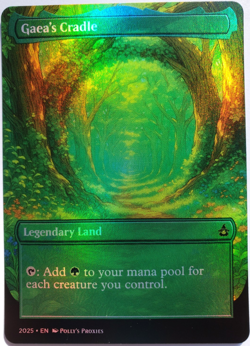 Gaea's Cradle FOIL Proxy Playtest Card with Custom Anime Illustrated Art Design - Image 1