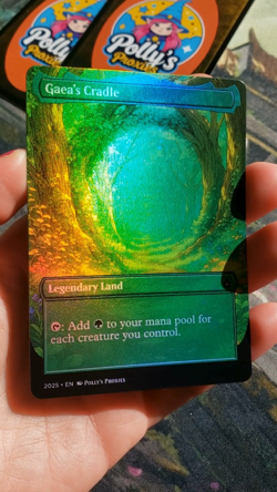 Gaea's Cradle FOIL Proxy Playtest Card with Custom Anime Illustrated Art Design - Image 2