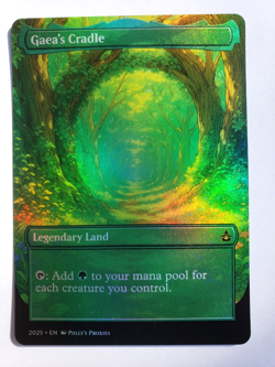 Gaea's Cradle FOIL Proxy Playtest Card with Custom Anime Illustrated Art Design - Image 4