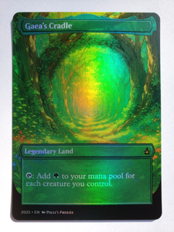 Gaea's Cradle FOIL Proxy Playtest Card with Custom Anime Illustrated Art Design - Image 5