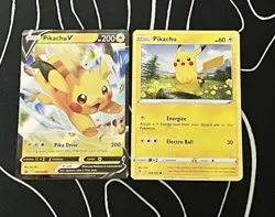 Pokemon TCG Pikachu v SWSH285 Sword & Shield Promo Card Bundle Pikachu 049/203 - Image 2