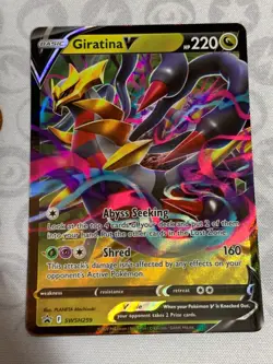 C1290 POKEMON TCG GIRATINA V NM HOLO CARD #SWSH259 SWORD SHIELD BLCK STAR PROMO - Image 1