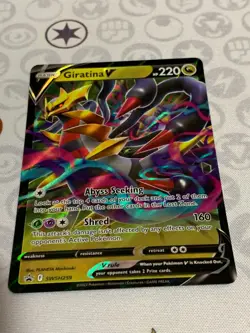 C1290 POKEMON TCG GIRATINA V NM HOLO CARD #SWSH259 SWORD SHIELD BLCK STAR PROMO - Image 2