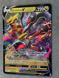 Giratina V SWSH259 Pokemon Card Full Art Black Star Promo Holo 2022 Near Mint - Image 3