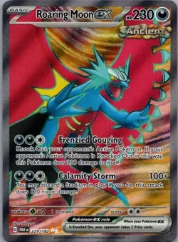 Pokemon Card Roaring Moon EX 229/182 Paradox Rift - Near Mint - Image 1