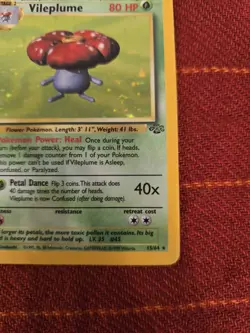 #3 Vileplume 15/64 Jungle 1999 Holo Rare Pokemon Card TCG (MP) - Image 3