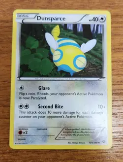 Uncommon Dunsparce Pokemon Card, XY Set 101/146 - Image 1