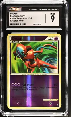 CGC 9 Deoxys 2/95 Reverse Holo Call of Legends Pokemon Card - Image 1
