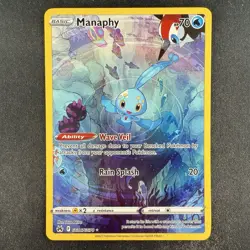 Pokemon TCG Manaphy Crown Zenith Galarian Gallery GG06/GG70 Ultra Rare Holo Card - Image 1