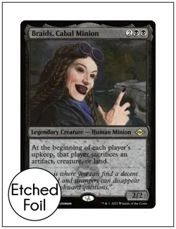 1x Braids, Cabal Minion, Etched Foil, Magic MTG NM - Image 1