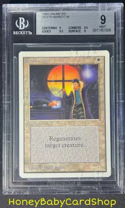 MTG Unlimited Edition 1993 Death Ward BGS 9.0Q++ (Quad++) MINT Old School 93/94 - Image 1
