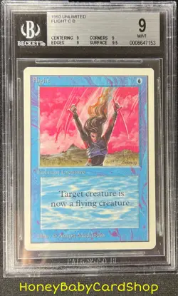 MTG Unlimited Edition 1993 Flight BGS 9.0Q+ (Quad+) MINT Old School 93/94 - Image 1