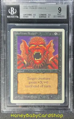 MTG Unlimited Edition 1993 Howl From Beyond BGS 9.0Q++ (Quad++) MINT 93/94 - Image 1