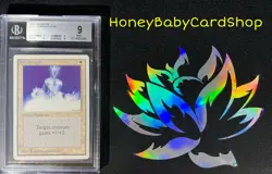 MTG Unlimited Edition 1993 Holy Strength BGS 9.0Q (Quad) MINT Old School 93/94 - Image 4