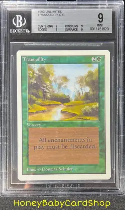 MTG Unlimited Edition 1993 Tranquility BGS 9.0Q (Quad) MINT Old School 93/94 - Image 1