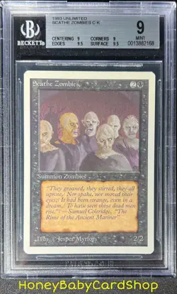 MTG Unlimited Edition 1993 Scathe Zombies BGS 9.0Q++ (Quad++) MINT 93/94 - Image 1