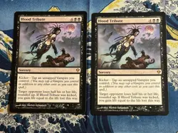 MTG Magic the Gathering Blood Tribute Zendikar NM x2 - Image 1
