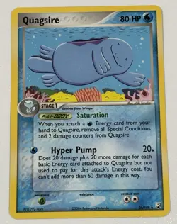 Pokemon TCG Quagsire 26/109 Team Rocket Returns Regular Rare | Moderately Played - Image 1